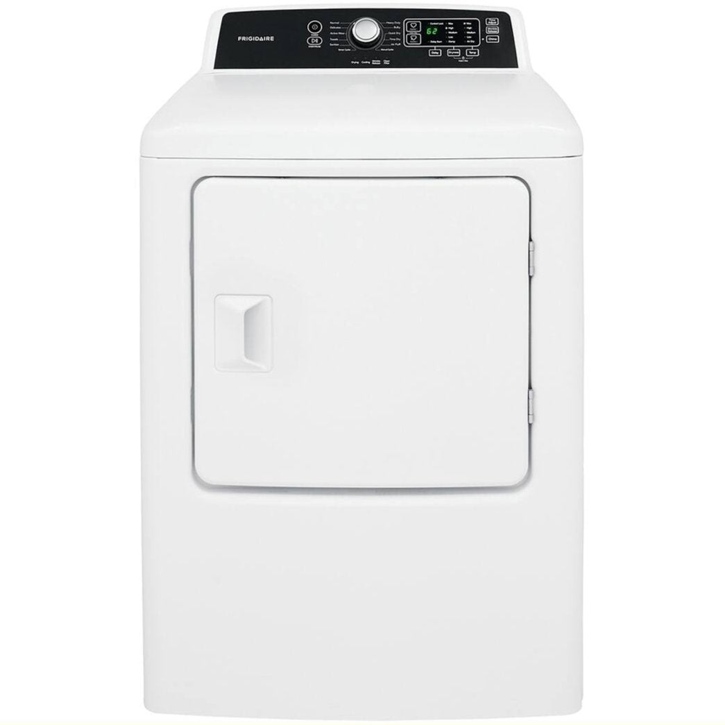 FRIGIDAIRE 6.7 CU. FT. WHITE FRONT LOADING DRYER WITH QUICK DRY CYCLE - CFRE4120SW