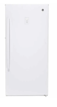 GE 28 Inch Upright Freezer with 14.1 cu. ft. Capacity - FUF14DLRWW