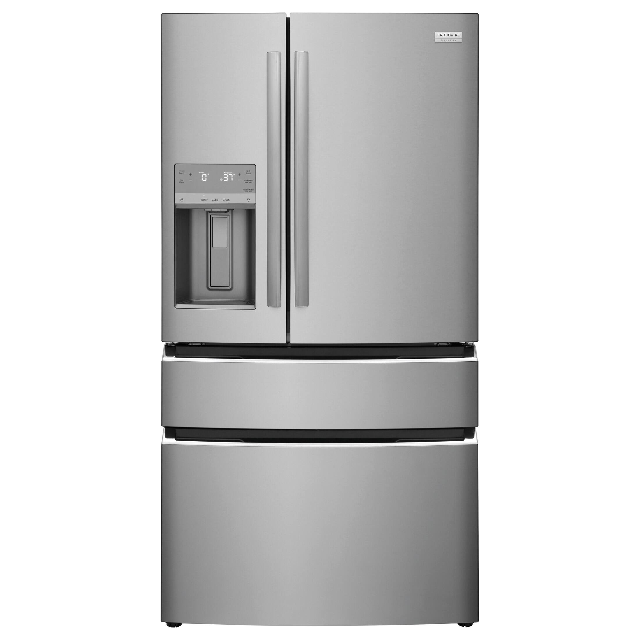 Frigidaire Gallery 36 Inch 26.3 Cu. Ft. 4-Door French Door Refrigerator, Stainless Steel - GRMS2773AF