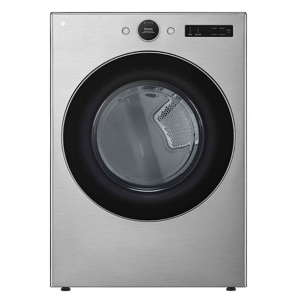 LG 27 Inch Electric Smart Dryer with 7.4 cu. ft. Capacity, 23 Dry Cycles, and TurboSteam - DLEX5500V