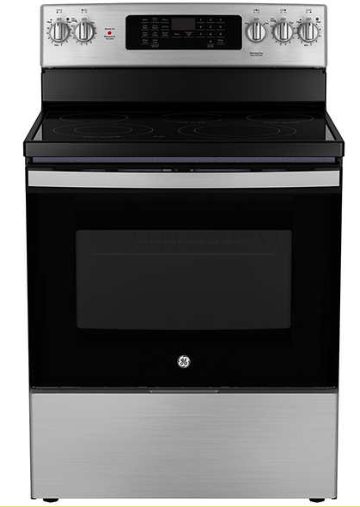 GE 30 Inch Free-Standing Electric Convection Range with No-Preheat Air Fry - JCB840STSS