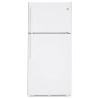 GE 18 Cu. Ft. Top-Freezer Refrigerator, White - GTE18FTLKWW