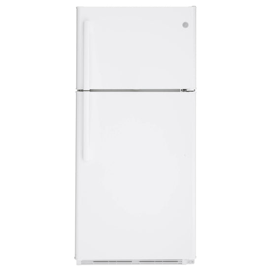 GE 30 Inch Top-Freezer Refrigerator, White - GTE18FTLKWW