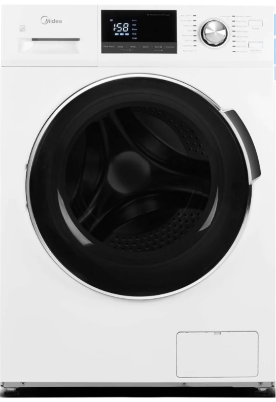Midea 2.9 cu. ft. White Front Load Washer with Steam Option - MLH27N4AWWC