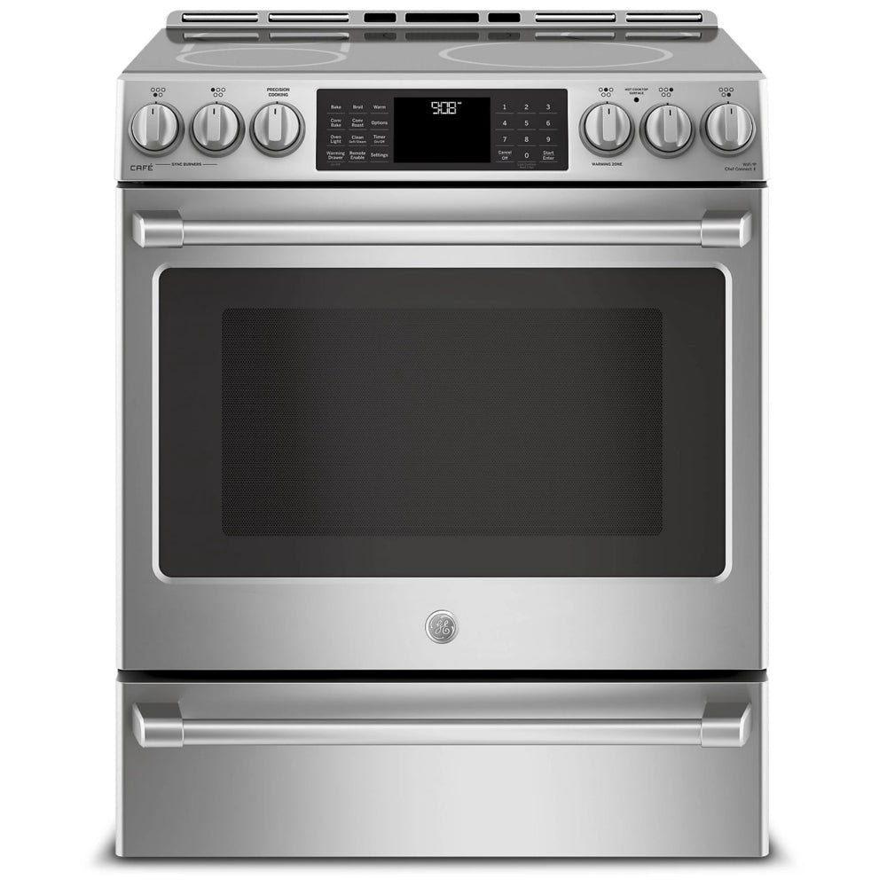 Cafe Electric Range, Electric, 30", 5.6 cu. ft. Stainless Steel - CCHS985SELSS