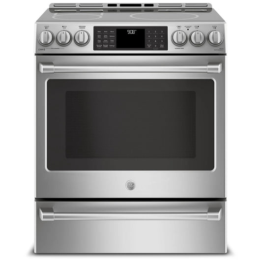 Cafe Electric Range, Electric, 30", 5.6 cu. ft. Stainless Steel - CCHS985SELSS