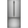 GE 33 Inch 24.8 cu. ft. French Door Refrigerator, Stainless Steel - GNE25DYRKFS