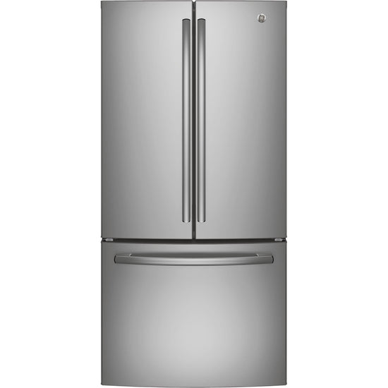 GE 33 Inch 24.8 cu. ft. French Door Refrigerator, Stainless Steel - GNE25DYRKFS
