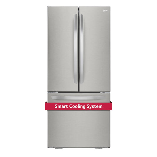 LG 30 INCH SMUDGE-RESISTANT STAINLESS STEEL FRENCH DOOR REFRIGERATOR - LRFNS2200S