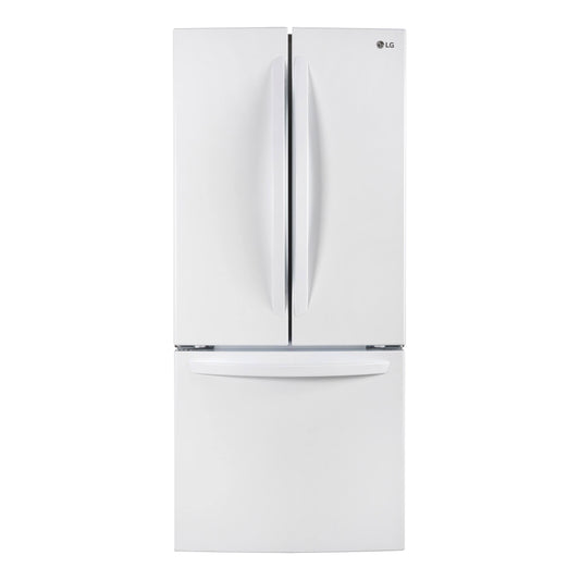 LG 30 Inch French Door Refrigerator, 21.8 cu. ft., Super White - LRFNS2200W