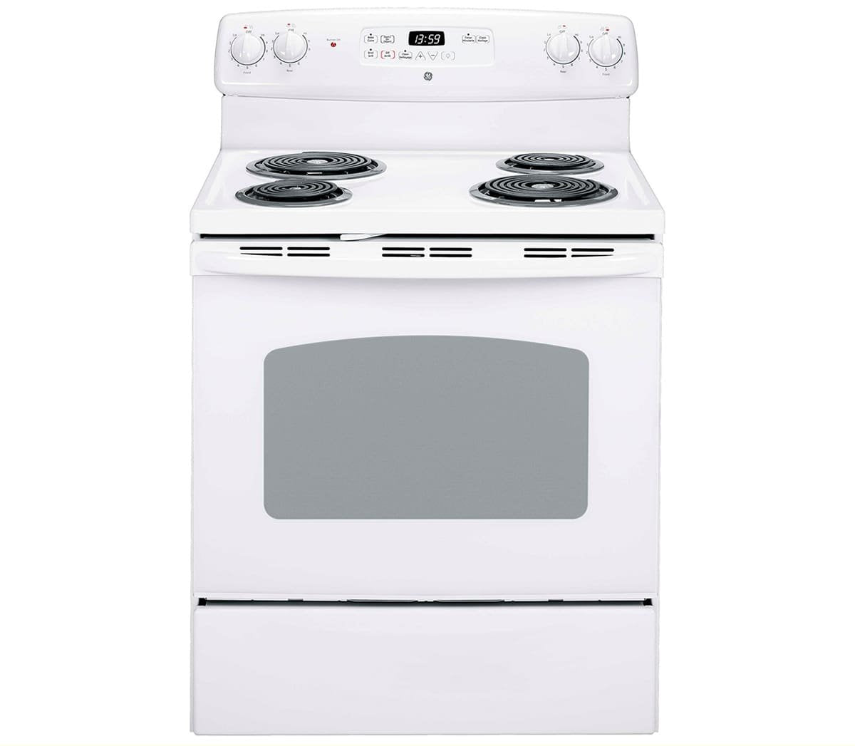 GE 30In Free-standing Electric Range in White - JCBP240DMWW