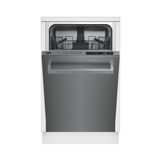 Beko 18 Inch Slim Built-Under Dishwasher, Fingerprint Free Stainless Steel - DDS25842X BEKO