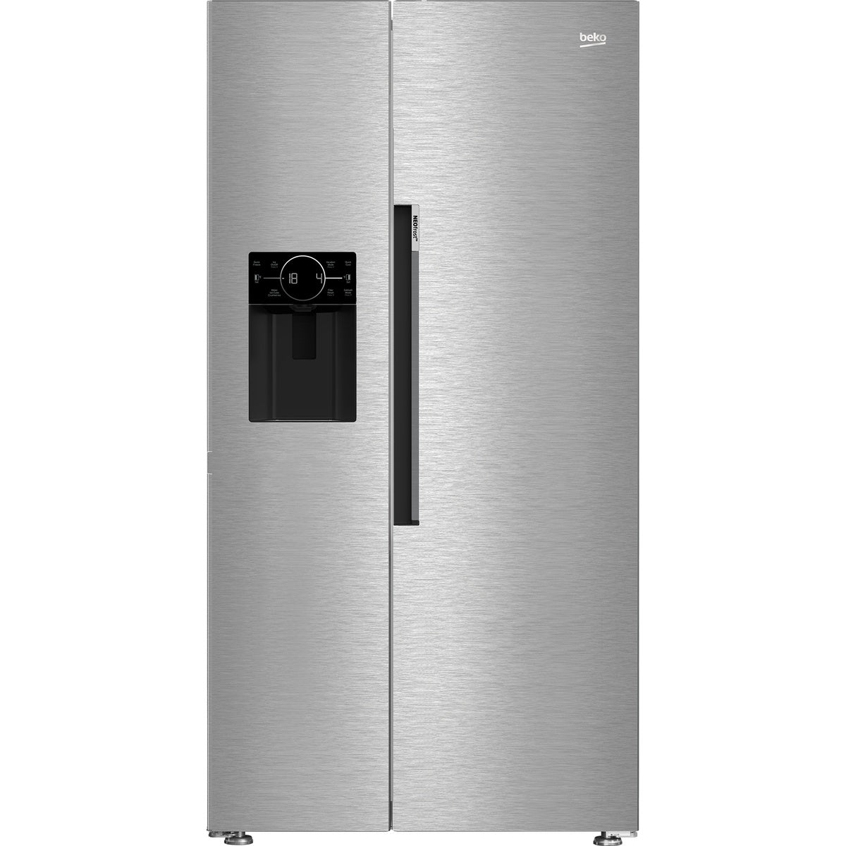 Beko 36 Inch Counter-Depth Side-by-Side Refrigerator, Stainless Steel - BFSB3612XSS