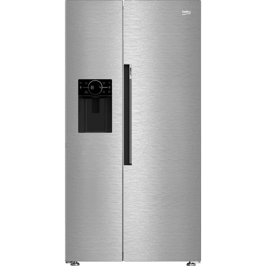 Beko 36 Inch Counter-Depth Side-by-Side Refrigerator, Stainless Steel - BFSB3612XSS