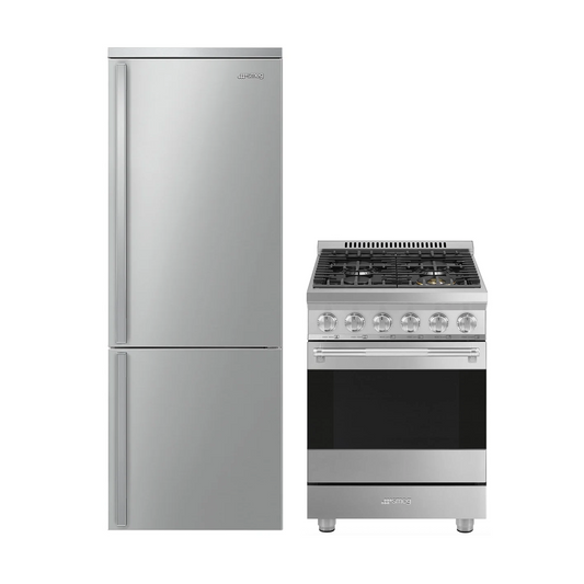 Smeg Retro Kitchen Package Stainless Steel (FA490URX & SPR24UGGX) + Extra $50 off at cart!