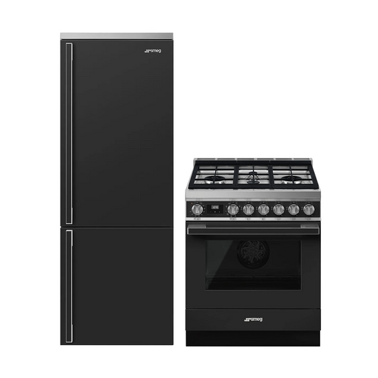 Smeg Anthracite (Dark Gray/Black) Kitchen Bundle (FA490URAN & CPF30UGMAN) + Extra $50 off at cart!