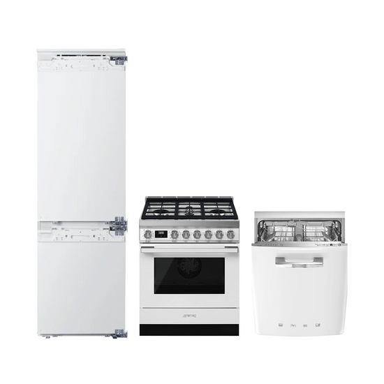 Smeg Retro Kitchen Package White (CB2485U, CPF30UGMWH & STU2FABWH2) + Extra $50 off at cart!