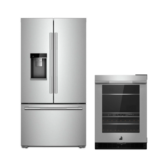 Jenn Air - Premium Fridge and Beverage Fridge Set (JFFCC72EHL & JUBFR242HL) + Extra $50 off at cart!