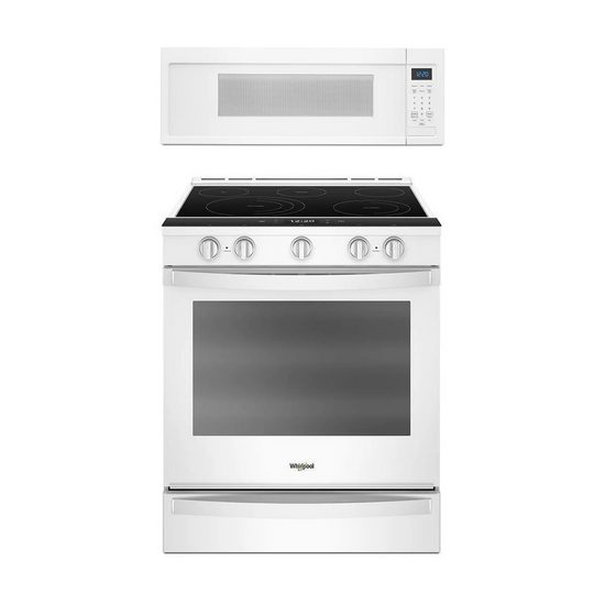 Whirlpool White Range and OTC Microwave (YWML35011KW & YWEE750H0HW) + Extra $50 off at cart!