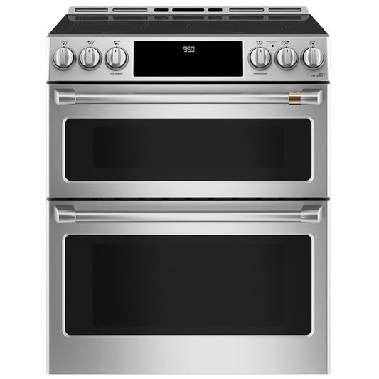 CAFÉ™ 30" SLIDE-IN FRONT CONTROL INDUCTION AND CONVECTION DOUBLE OVEN RANGE STAINLESS STEEL - CCHS950P2MS1