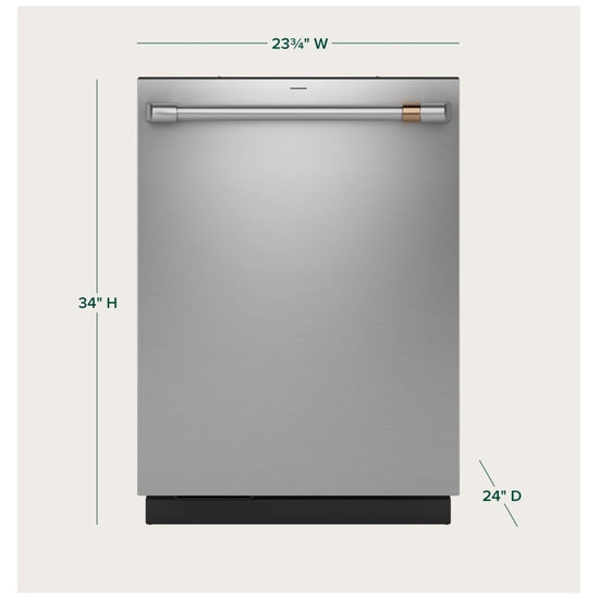 Cafe 24 Inch Built-In Smart Top Control Dishwasher, Stainless Steel - CDT888P2VS1