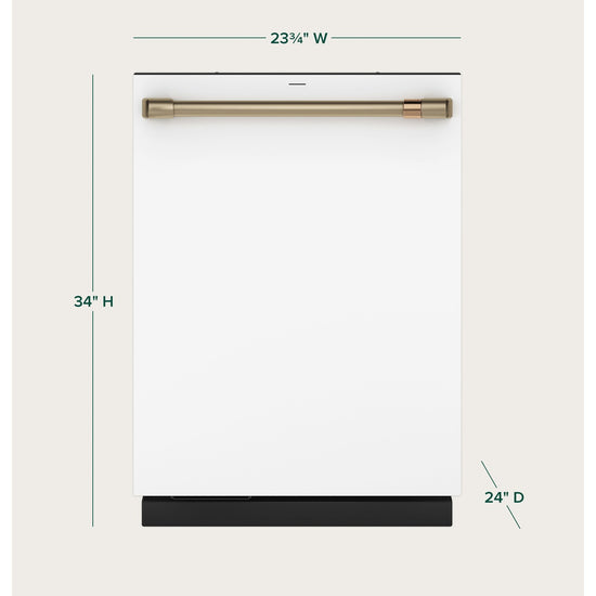 Cafe 24 Inch Fully Integrated Smart Dishwasher, Matte White - CDT888P4VW2