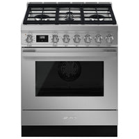 Smeg 30 Inch Freestanding Dual Fuel Range, Stainless Steel - CPF30UGMX