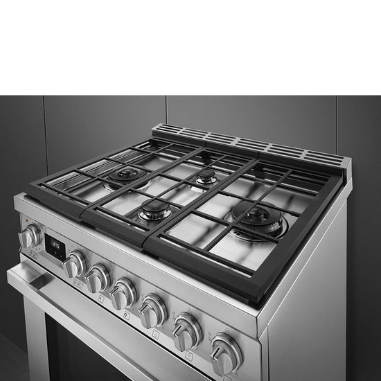 Smeg 30 Inch Dual Fuel Range, Portofino - CPF30UGMX