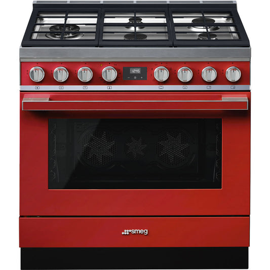 Smeg 36 Inch Portofino Series Gas Range with 4.5 cu. ft. Oven Capacity - CPF36UGMR