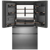 Cafe 36 Inch Counter-Depth 4-Door French Door Refrigerator, Platinum Glass - CXE22DM5PS5
