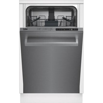 Beko 18 Inch Slim Size Built-Under Dishwasher, Stainless Steel - DDS25842X
