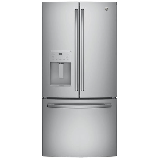 GE 33 INCH FRENCH DOOR REFRIGERATOR, STAINLESS STEEL - DFE24JSNKSS