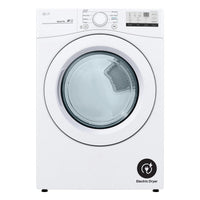 LG 7.4 Cu. Ft. Vented Stackable Electric Dryer with Sensor Dry, White - DLE3400W
