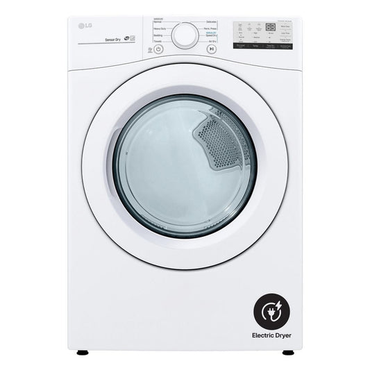 LG 7.4 Cu. Ft. Stackable Electric Dryer, White - DLE3400W