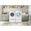 LG 7.4 Cu. Ft. Vented Stackable Electric Dryer with Sensor Dry, White - DLE3400W