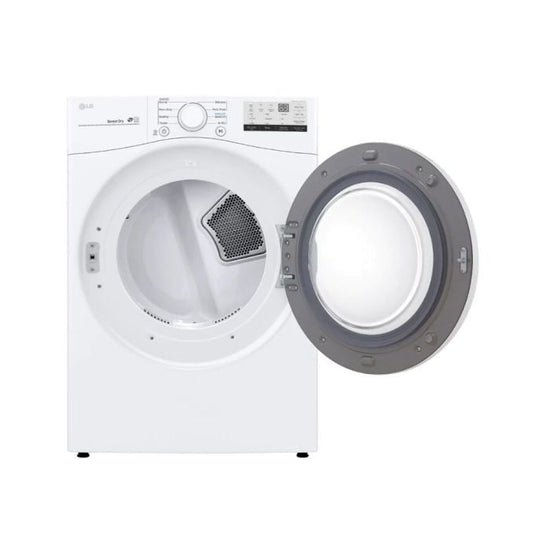 LG 7.4 Cu. Ft. Vented Stackable Electric Dryer with Sensor Dry, White - DLE3400W