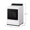 LG 7.3 cu. ft. SMART Electric Dryer, Alpine White - DLE8400WE