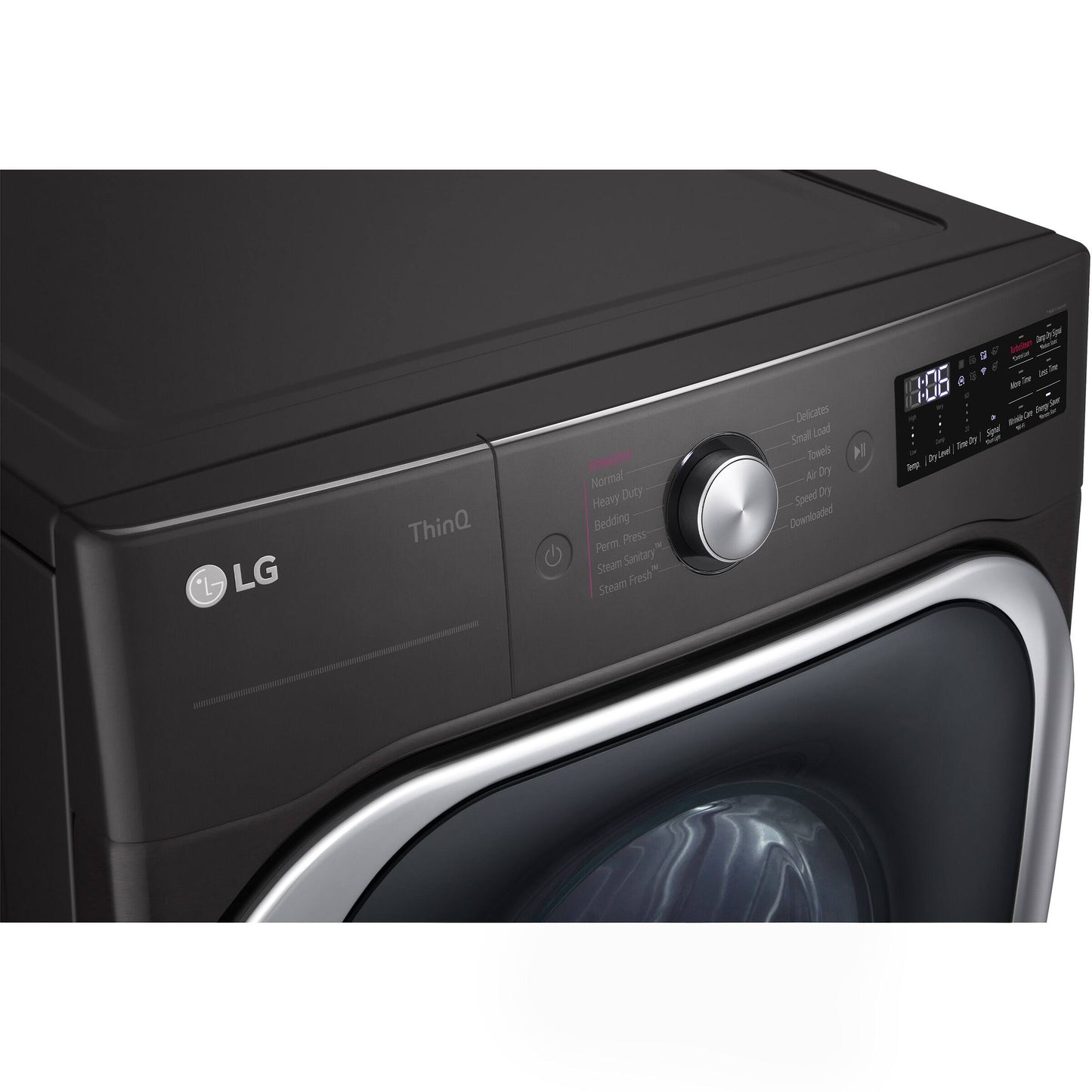 LG 9.0 CU. FT. BLACK STEEL SMART WI-FI ENABLED FRONT LOAD ELECTRIC DRYER WITH TURBOSTEAM AND BUILT- DLEX8900B