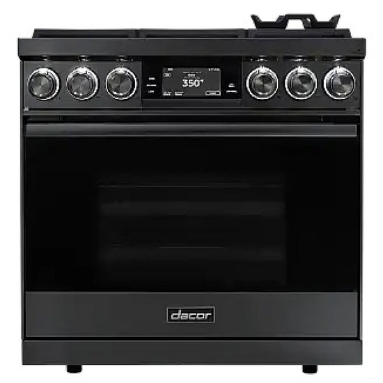 Dacor 36 Inch Dual Fuel Range, 4.8 cu. ft. Capacity, Graphite Stainless - DOP36C86DLM/DA