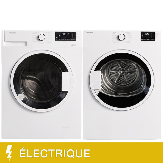 Blomberg 24 Inch Compact Washer 1.9 cu ft & Electric Dryer 3.7 cu ft Bundle - DV17600W/WM72200W