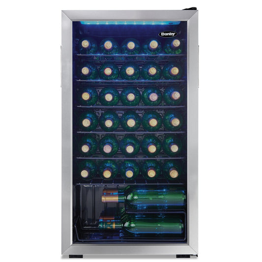 Danby 3.3 Cu. Ft. 36-Bottle Freestanding Wine Cooler - DWC036A1BSSDB-RF