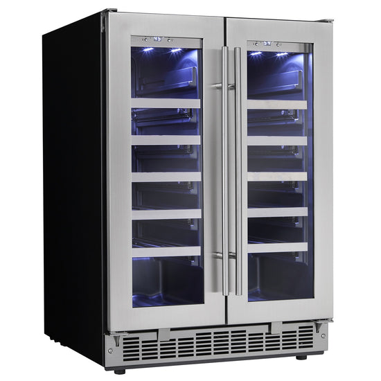Silhouette Pro 4.7 Cu. Ft. Dual Zone Side-by-Side Wine Cooler - DWC047D1BSSPR-RF