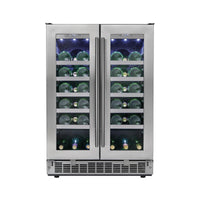 Silhouette Pro 4.7 Cu. Ft. Dual Zone Side-by-Side Wine Cooler - DWC047D1BSSPR-RF