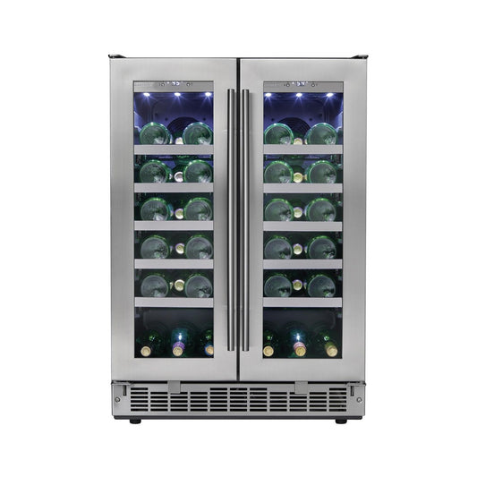 Silhouette Pro 4.7 Cu. Ft. Dual Zone Side-by-Side Wine Cooler - DWC047D1BSSPR-RF