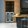 Silhouette Pro 4.7 Cu. Ft. Dual Zone Side-by-Side Wine Cooler - DWC047D1BSSPR-RF