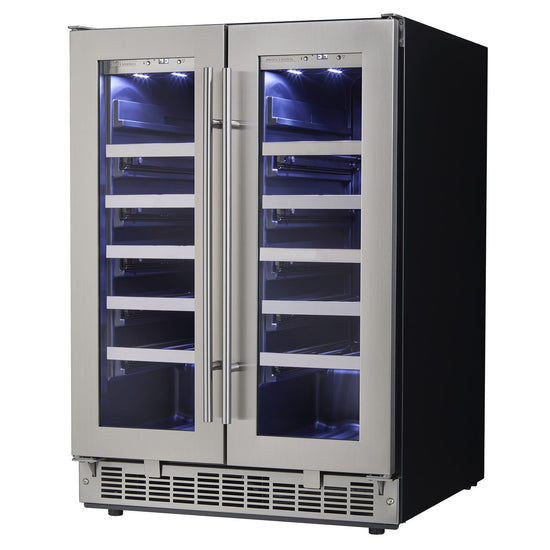 Silhouette Pro 4.7 Cu. Ft. Dual Zone Side-by-Side Wine Cooler - DWC047D1BSSPR-RF