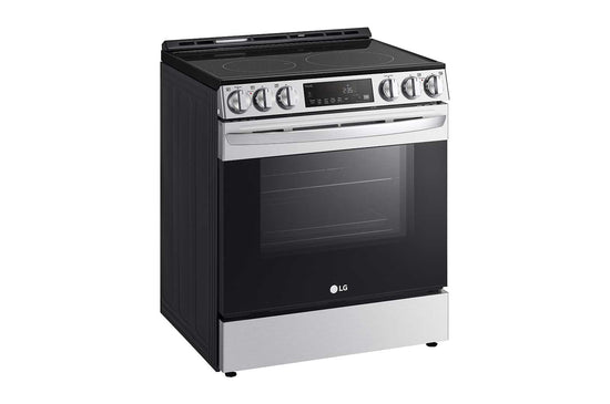 LG 30 Inch Slide-In Electric Range with 6.3 cu. ft. Capacity, Stainless Steel - LSEL633CF