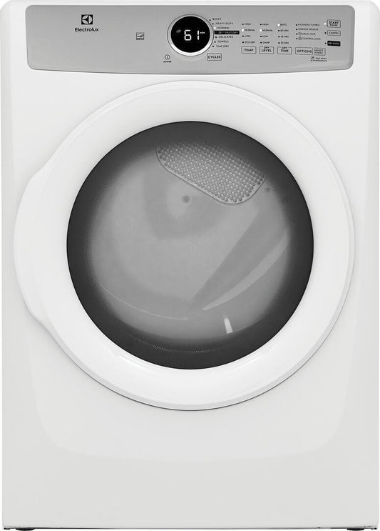 ELECTROLUX 8.0 CU FT. WHITE ELECTRIC FRONT LOAD DRYER WITH LUXCARE LINT SHIELD - ELFE733CAW