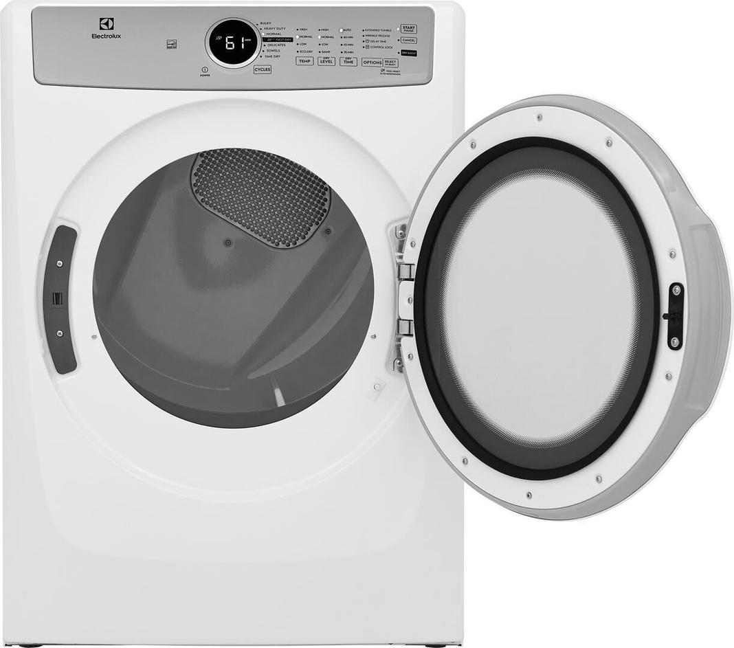 ELECTROLUX 3 SERIES 27 IN. 8.0 CU FT. WHITE ELECTRIC FRONT LOAD DRYER WITH LUXCARE LINT SHIELD - ELFE733CAW