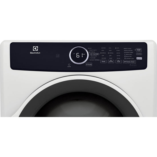 Electrolux 8 Cu. Ft. Gas Dryer with Steam, White - ELFG7437AW
